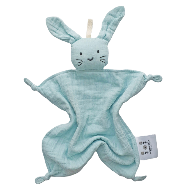 Snuttefilt Kanin Isblå