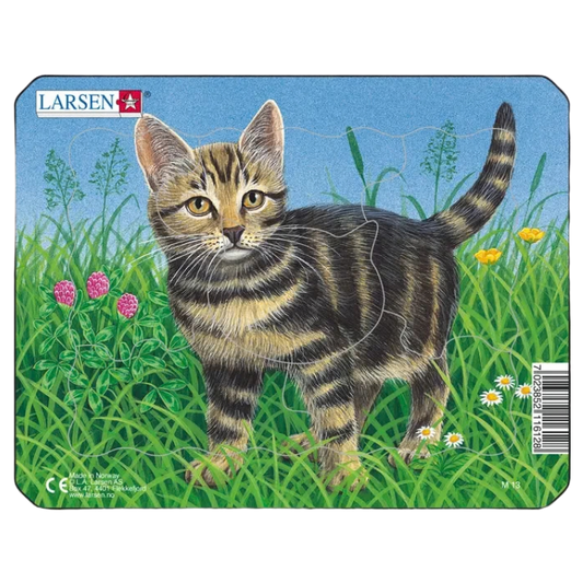 Litet Pussel Randig Kattunge 6 bitar