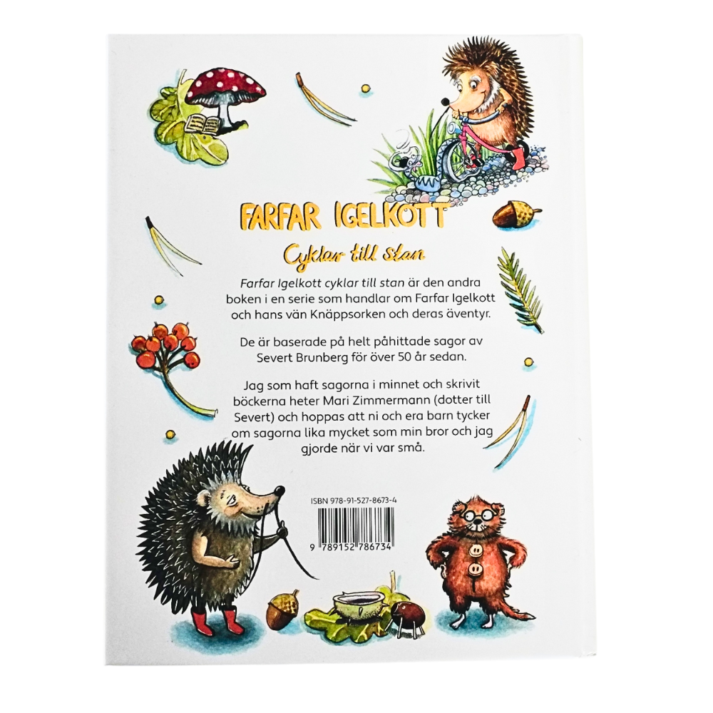Farfar Igelkott Cyklar till Stan