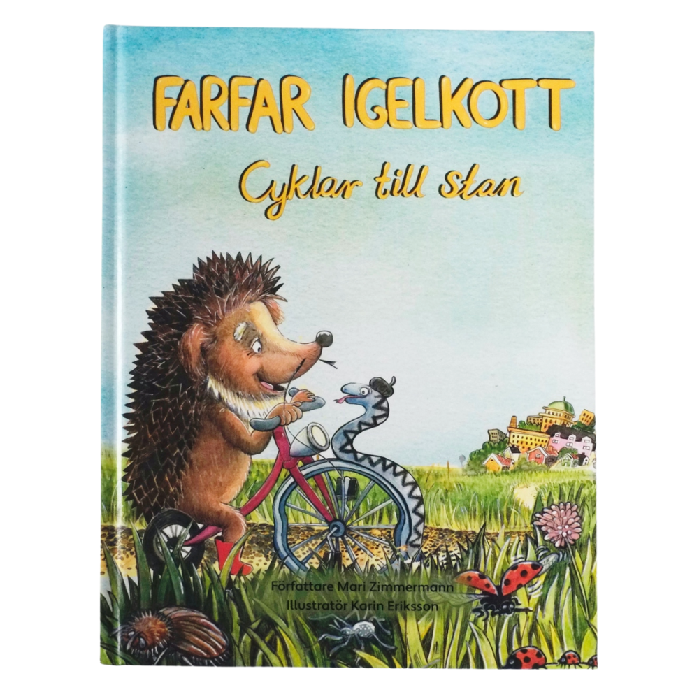 Farfar Igelkott Cyklar till Stan