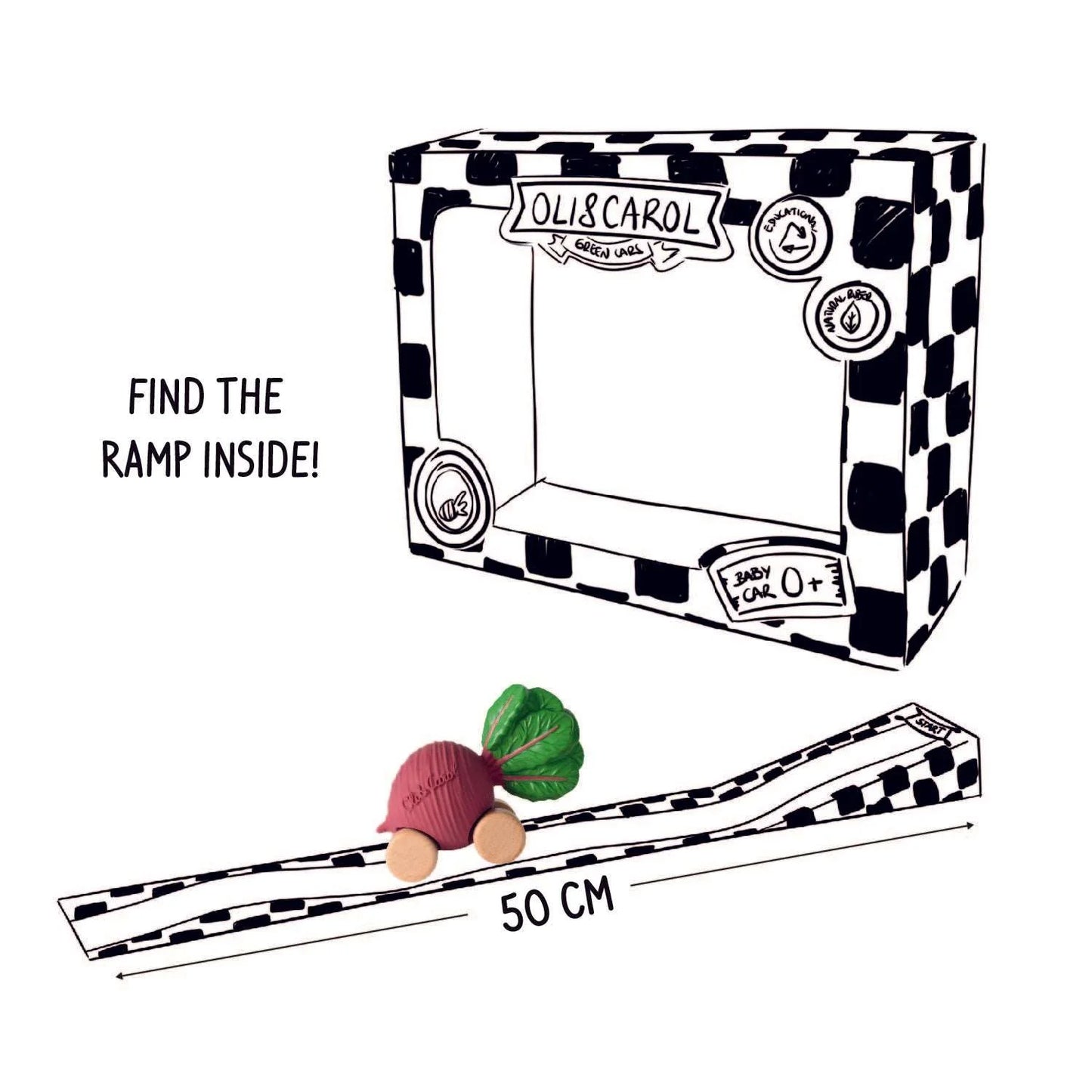 Betty The Beetroot Baby Car Toy